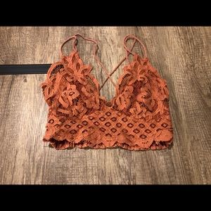 Free People lace bralette crop